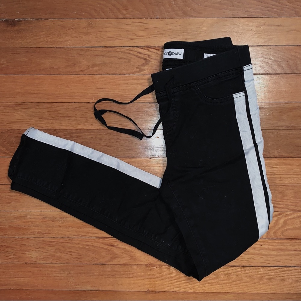 Black Daisy | Black Track Skinny Jeans